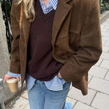 Classic Brown Suede Jacket